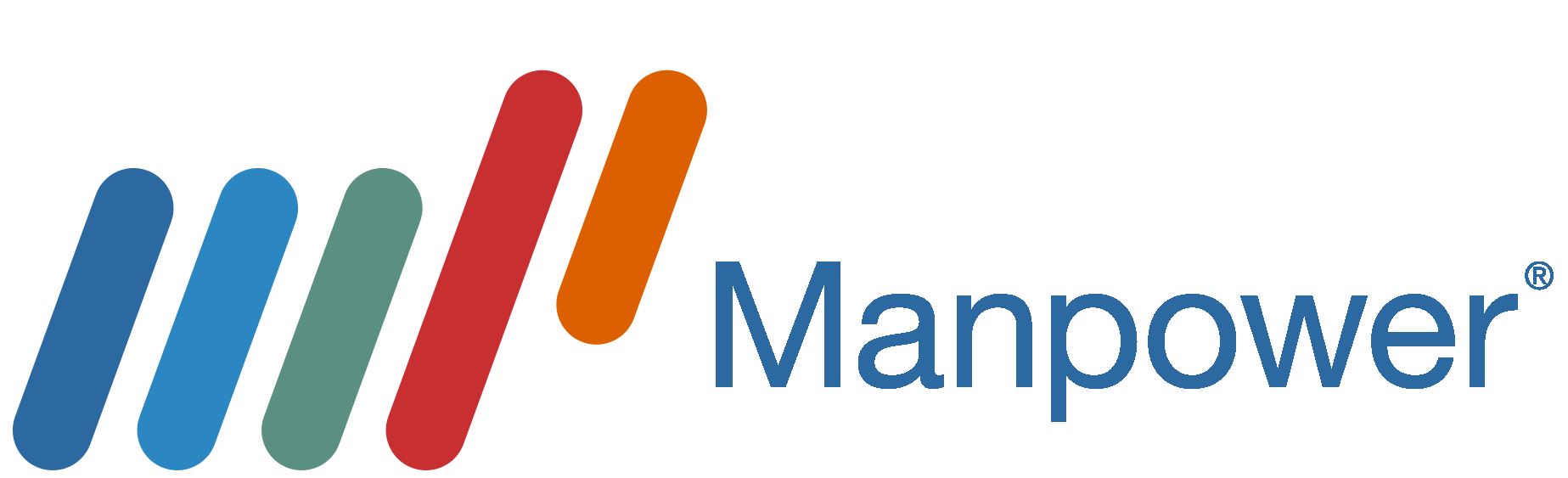 Manpower Manpower logo — wordmark in red and blue, representing the client for whom I am recruiting.
